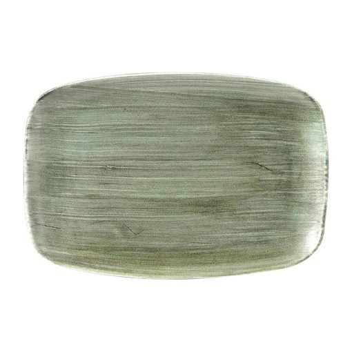 Churchill Stonecast Patina Oblong Plates Burnished Green 343x235mm Pack of 6 (FD868)