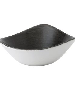 Churchill Stonecast Patina Lotus Bowl Iron Black 178mm Pack of 12 (FD870)