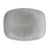 Churchill Raku Oblong Plates Jasper Grey 262x203mm Pack of 12 (FD882)