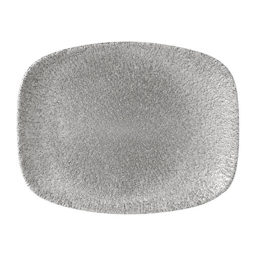 Churchill Raku Oblong Plates Jasper Grey 262x203mm Pack of 12 (FD882)