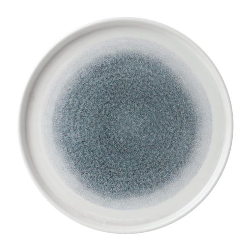 Churchill Raku Walled Plates Topaz Blue 260mm Pack of 6 (FD887)