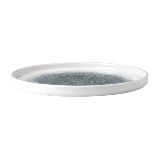 Churchill Raku Walled Plates Topaz Blue 260mm Pack of 6 (FD887)