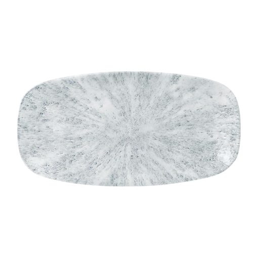 Churchill Stone Oblong Plates Pearl Grey 298x152mm Pack of 12 (FD894)