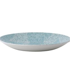 Churchill Med Tiles Deep Coupe Plates Aquamarine 239mm Pack of 12 (FD896)