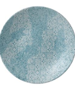 Churchill Med Tiles Deep Coupe Plates Aquamarine 239mm Pack of 12 (FD896)