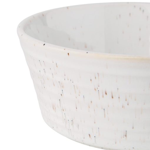 Olympia Cavolo White Speckle Flat Round Bowl - 143mm Box 6 (FD900)