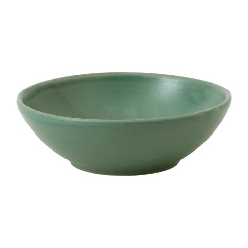 Churchill Super Vitrified Nourish Andorra Green Shallow Bowl 9oz Box 12 (FJ711)