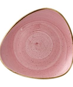 Stonecast Petal Pink Triangle Plate 9  Pack of 12 (FJ905)