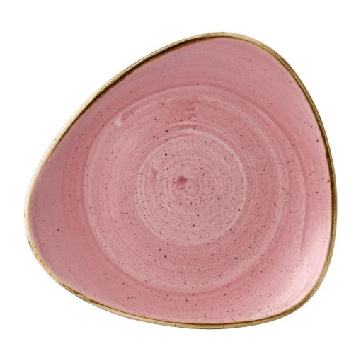 Stonecast Petal Pink Triangle Plate 9  Pack of 12 (FJ905)