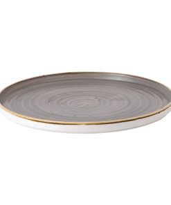 Stonecast Peppercorn Grey Walled Plate 10 3-4  Box 6 (FJ918)