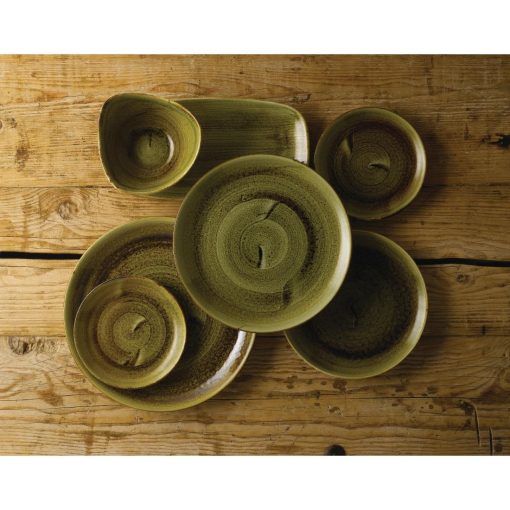 Stonecast Plume Olive Coupe Plate 11 1-4  Pack of 12 (FJ927)