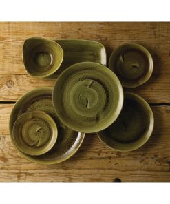 Stonecast Plume Olive Coupe Plate 6 1-2  Pack of 12 (FJ930)