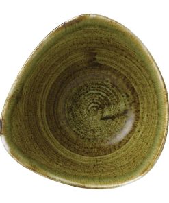 Stonecast Plume Olive Triangle Bowl 9oz Pack of 12 (FJ934)