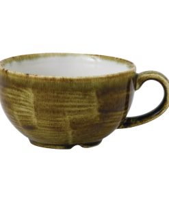 Stonecast Plume Olive Cappuccino Cup 8oz Pack of 12 (FJ938)