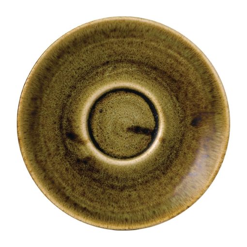 Stonecast Plume Olive Espresso Saucer 4 1-2  Pack of 12 (FJ941)