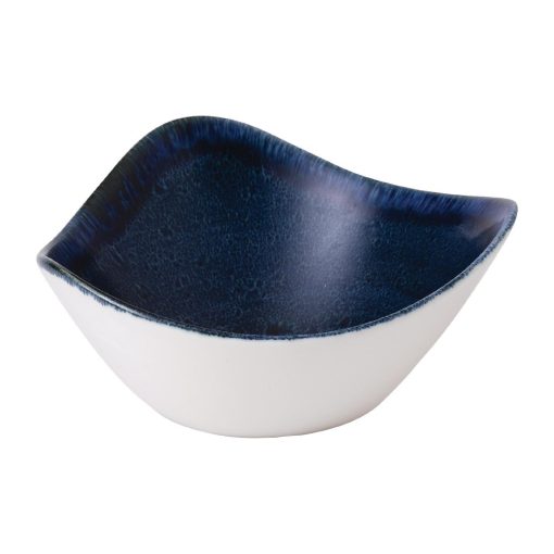 Stonecast Plume Ultramarine Triangle Bowl 9oz Pack of 12 (FJ951)