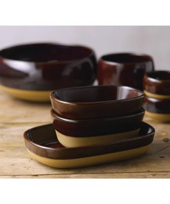 Churchill Emerge Cinnamon Brown Dish 120 x 90mm Pack of 6 (FR008)