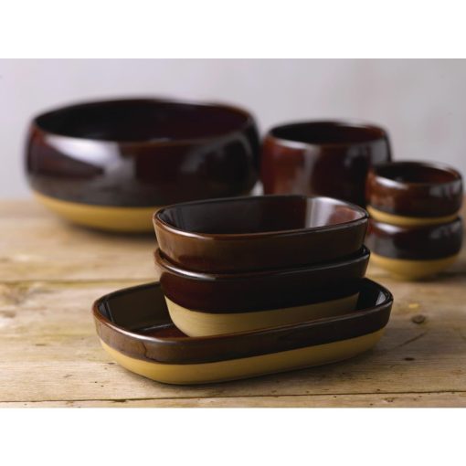 Churchill Emerge Cinnamon Brown Dish 120 x 90mm Pack of 6 (FR008)