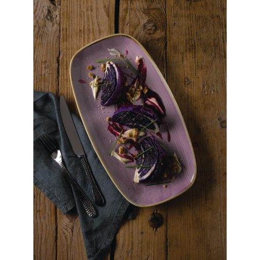 Churchill Stonecast Lavender Chefs Oblong Plate 298 x 152mm Pack of 12 (FR028)