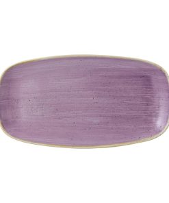 Churchill Stonecast Lavender Chefs Oblong Plate 352 x 187mm Pack of 6 (FR029)