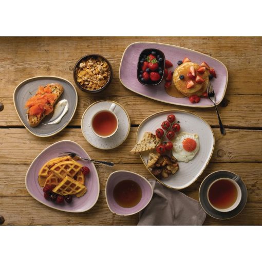 Churchill Stonecast Lavender Chefs Oblong Plate 352 x 187mm Pack of 6 (FR029)