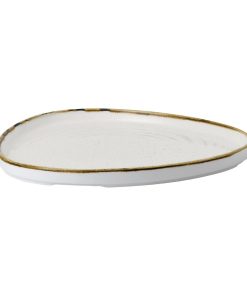 Churchill Stonecast Barley White Triangle Walled Chefs Plate 260mm Pack of 6 (FR030)