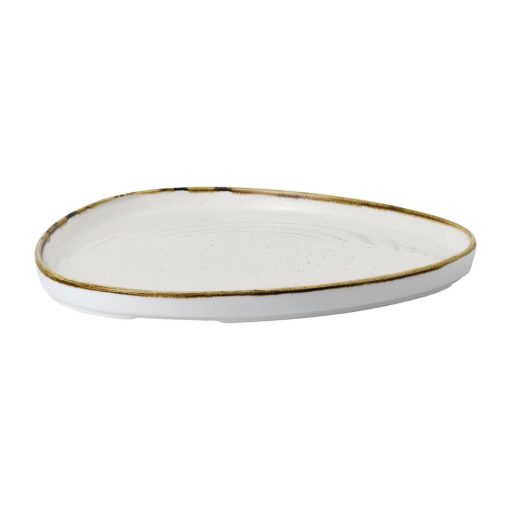 Churchill Stonecast Barley White Triangle Walled Chefs Plate 260mm Pack of 6 (FR030)