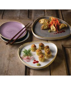 Churchill Stonecast Grey Triangle Walled Chefs Plate 260mm Pack of 6 (FR032)