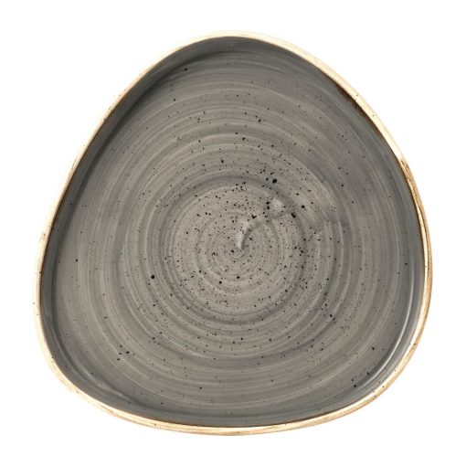 Churchill Stonecast Grey Triangle Walled Chefs Plate 200mm Pack of 6 (FR033)