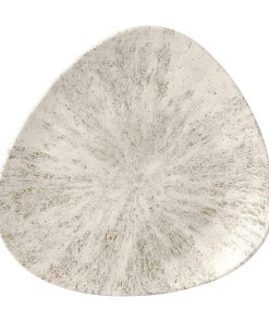 Churchill Stone Agate Grey Lotus Plate 254mm Pack of 12 (FR049)