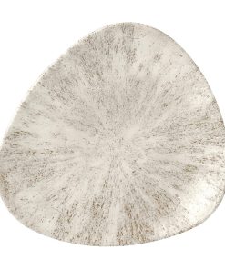 Churchill Stone Agate Grey Lotus Plate 228mm Pack of 12 (FR050)