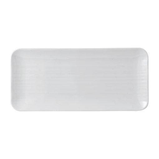 Dudson White Organic Coupe Rect Platter 349 x 158mm Pack of 6 (FR075)