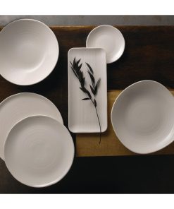 Dudson White Organic Coupe Flat Plate 317mm Pack of 6 (FR077)