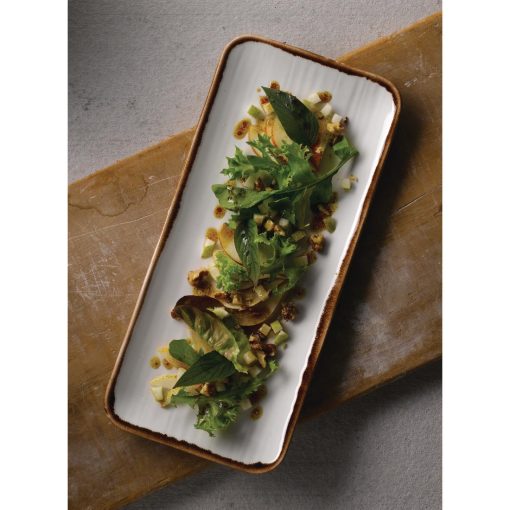 Dudson Harvest Natural Organic Coupe Rect Platter 349 x 158mm Pack of 6 (FR079)