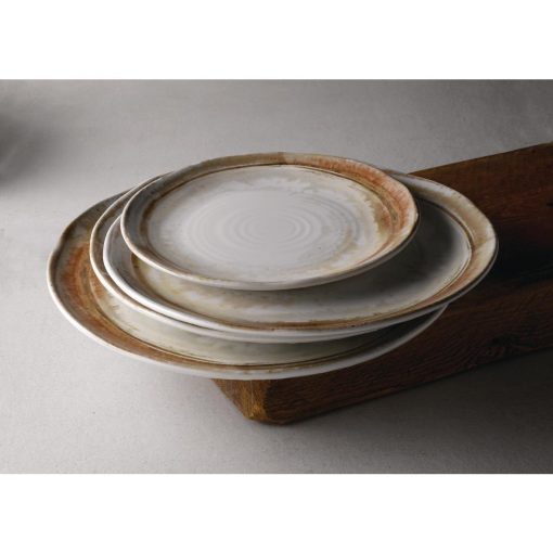 Dudson Sandstone Organic Coupe Flat Plate 317mm Pack of 6 (FR096)