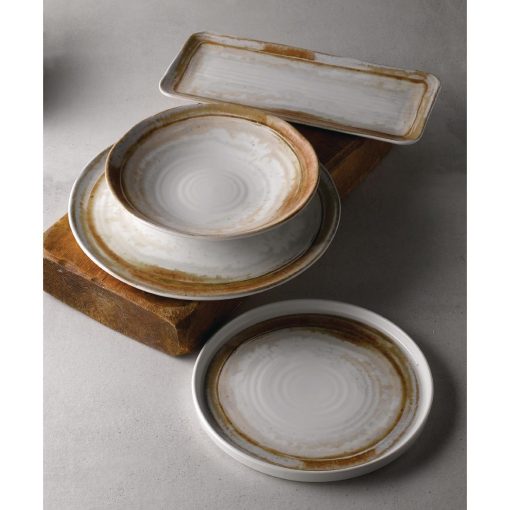 Dudson Sandstone Organic Coupe Flat Plate 317mm Pack of 6 (FR096)