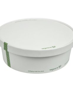 Vegware 185-Series Compostable Bon Appetit Wide PLA-lined Paper Food Bowls 32oz Pack of 300 (FS177)