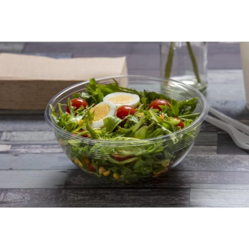Vegware 185-Series Compostable Bon Appetit Wide PLA Salad Bowls 32oz Pack of 300 (FS181)