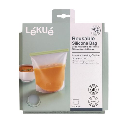 Lekue Reusable Silicone Food Storage Bag 1-5Ltr (FS290)
