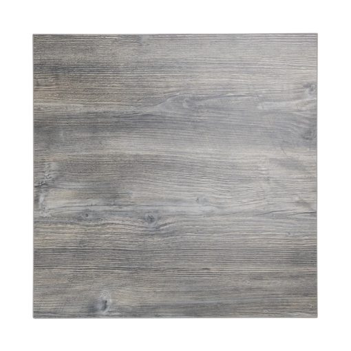 Bolero Pre-Drilled Square Melamine Table Top Ash Grey 600mm (FT290)