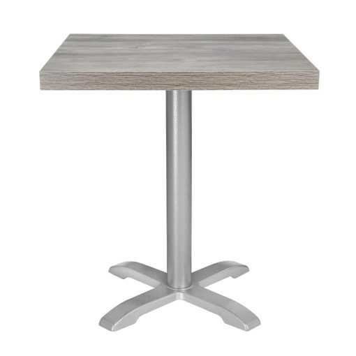 Bolero Pre-Drilled Square Melamine Table Top Ash Grey 600mm (FT290)
