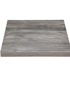 Bolero Pre-Drilled Square Melamine Table Top Ash Grey 700mm (FT291)
