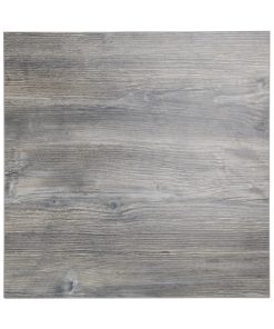 Bolero Pre-Drilled Square Melamine Table Top Ash Grey 700mm (FT291)