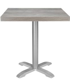 Bolero Pre-Drilled Square Melamine Table Top Ash Grey 700mm (FT291)