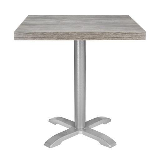 Bolero Pre-Drilled Square Melamine Table Top Ash Grey 700mm (FT291)