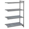 Cambro Camshelving Basics Plus Add-On Unit 4 Tier With Vented Shelves 1830H x 870W x 460D mm (FW612)