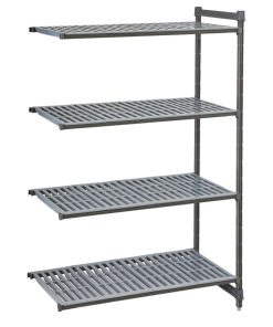 Cambro Camshelving Basics Plus Add-On Unit 4 Tier With Vented Shelves 1830H x 1023W x 460D mm (FW613)