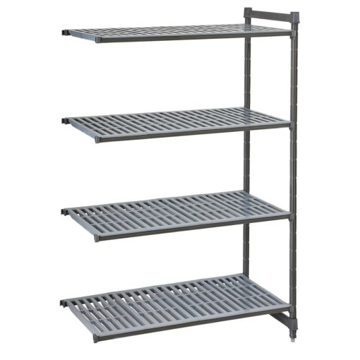 Cambro Camshelving Basics Plus Add-On Unit 4 Tier With Vented Shelves 1830H x 1328W x 460D mm (FW615)