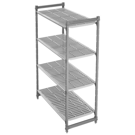 Cambro Camshelving Basics Plus Starter Unit 4 Tier With Vented Shelves 1630H x 1220W x 460D mm (FW633)