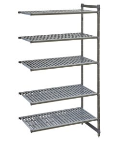 Cambro Camshelving Basics Plus Add-On Unit 5 Tier With Vented Shelves 2140H x 1175W x 460D mm (FW662)